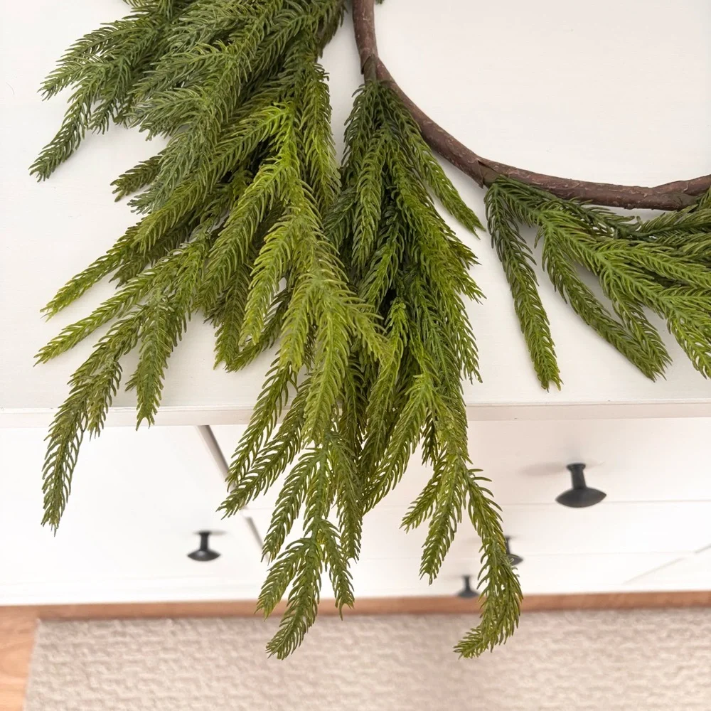 KIRKLANDS Norfolk Pine Natural Touch Garland 5ft NWT